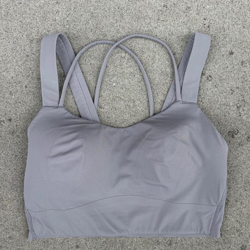Lululemon gray strappy longline sports